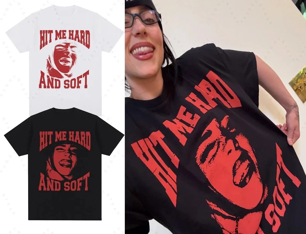 Hit Me Hard And Soft 2025 Tour T-Shirt Women's Fashion Hip Hop T-Shirt Harajuku Casual Short Sleeve Tee Fan Gift Christmas Gift