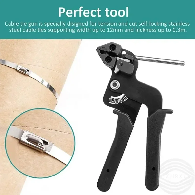 Para sujetar herramientas, brida para cables de acero inoxidable, bloqueo multiusos, brida de Metal, paquete de alicates para bridas de cables de tensión automática