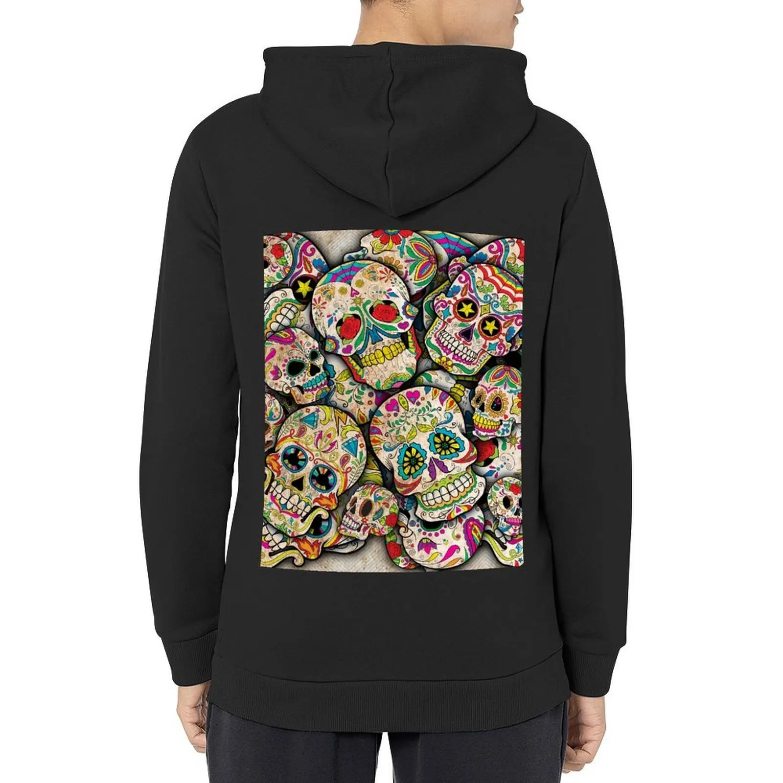 

Sugar Skull Collage Hoodie men wear korean autumn clothes mens clothes anime clothes new in hoodies & sweat-shirt