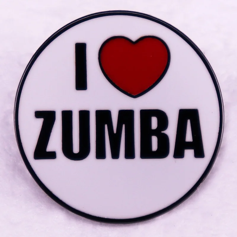 i Love Zumba Enamel Pin fun high-energy workout experience badge dance fitness button brooch jewelry Backpack Decorate