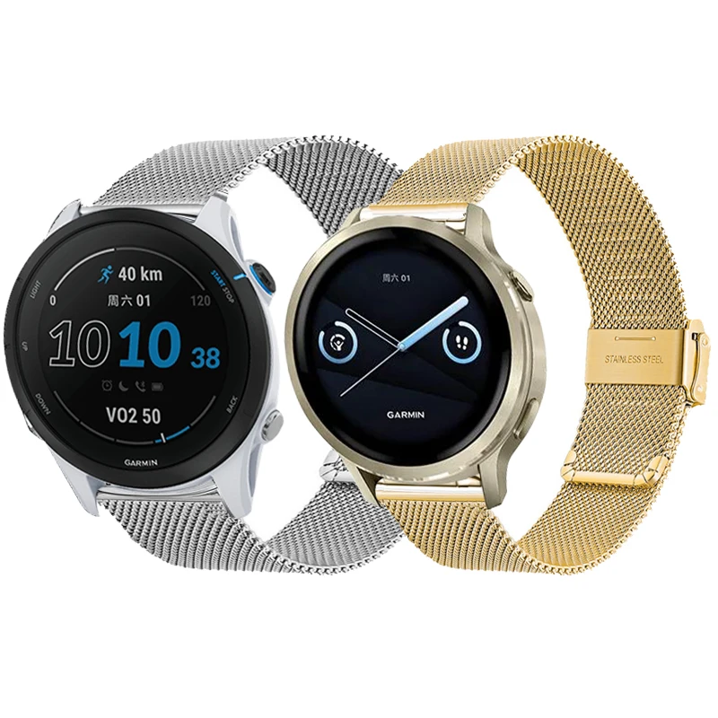 Für Garmin Forerunner 255165 265 Armband 22 mm 20 mm 18 mm Sportarmband für Garmin Venu 4 41 mm 45 mm/SQ 2 2 Plus/Vivoactive 5 4 3