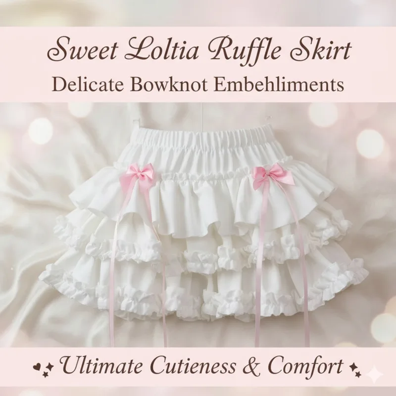 

Mini Skirt Cake Skirt Y2K Ballet Dresses Style Sweet Lace A-Line Pumpkin Skirt Cute Puffy Slim Fit Short Skirt Women Gifts New