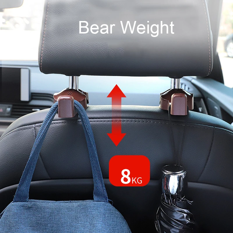 Car Seat Back Hook Headrest Hidden Mount Auto Vehicle Back Seat Organizer Car Accessories Hanging Hooks Storage Hanger Universal