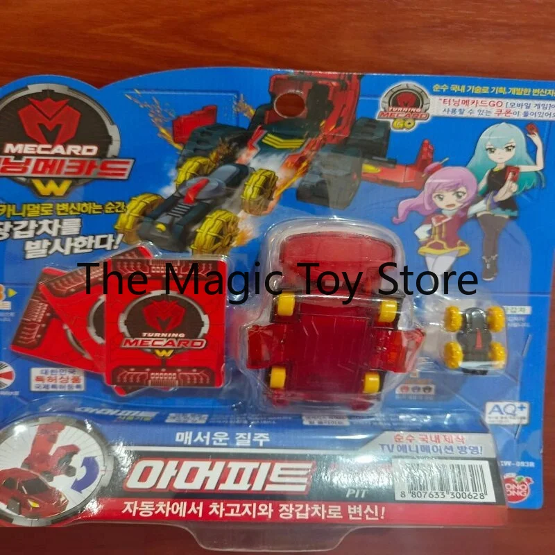 Original  Turning Mecard W Armorpit Vintage Transforming Armored Vehicle Robot Card Game Collectible Figure Model