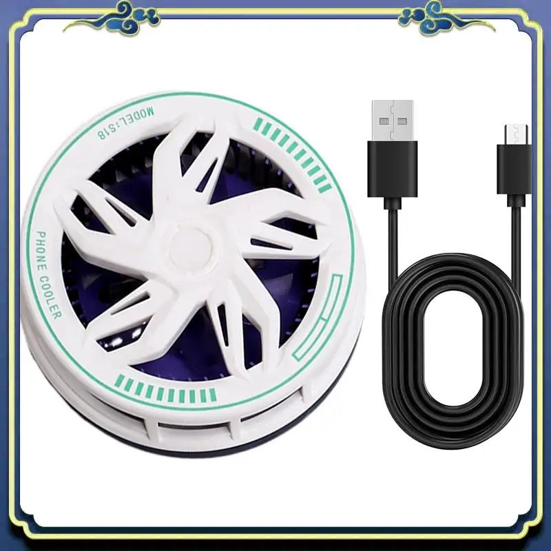 Portable S18 Mobile Phone Cooling Radiator Magnetic Semiconductor Technology, Silent Operation Compatible With IOS & Android