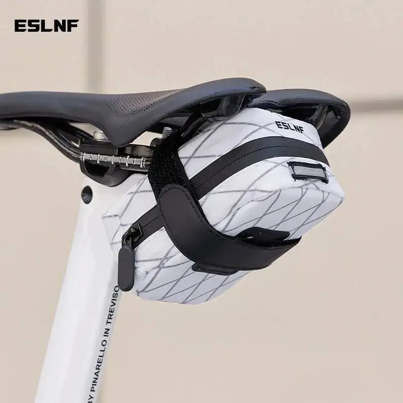 ESLNF Waterproof Reflective Tail Quick Release Riding Bike Saddle Bag Bicycle Accessories