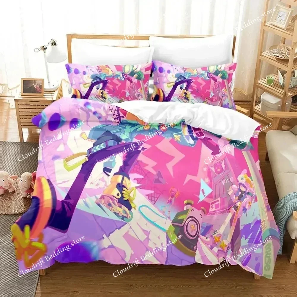 

Anime Muse Dash Game Bedding Set Duvet Cover Bed Set Quilt Cover Pillowcase Comforter king Queen Size Boys Adult Bedding Set026