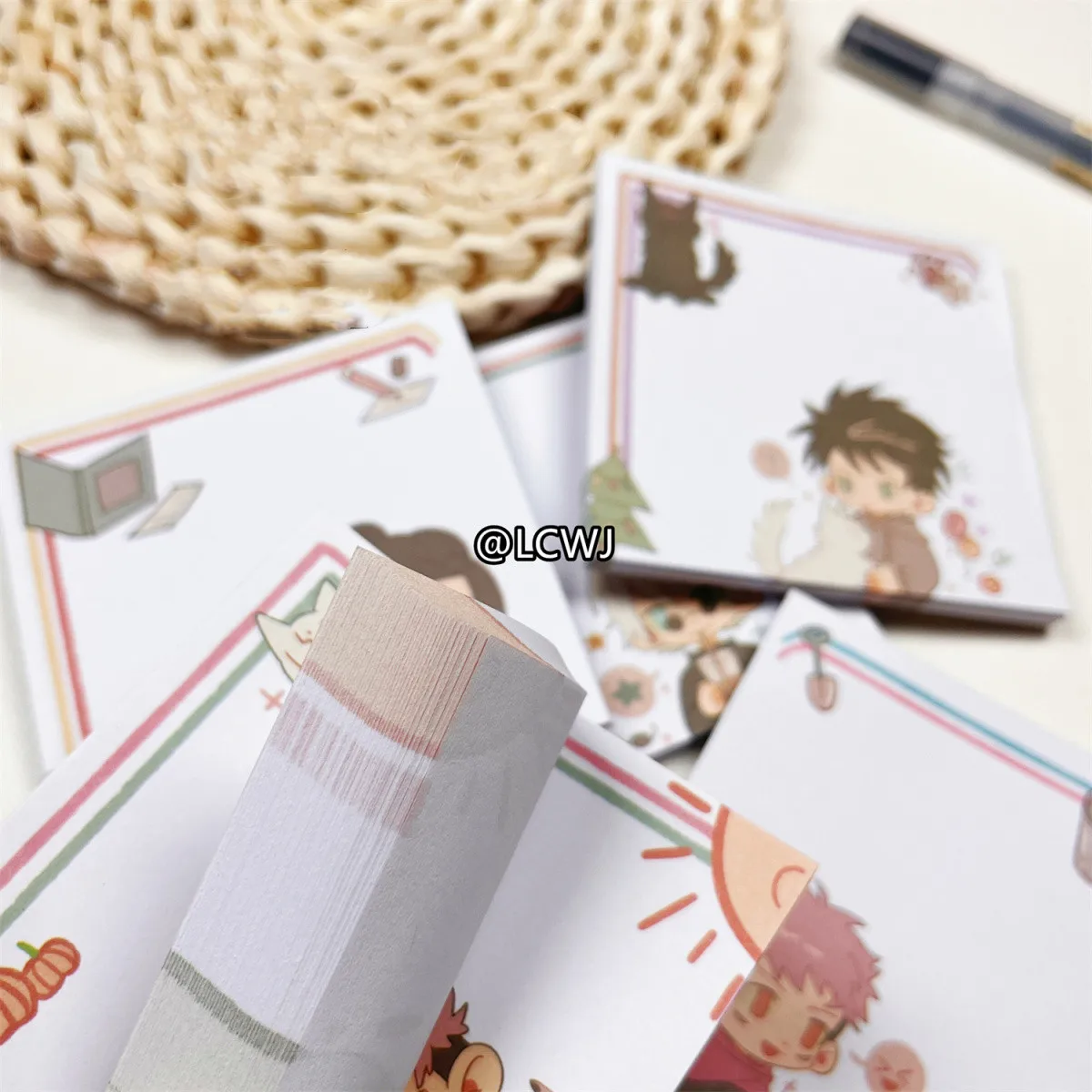 Gojo Satoru Memo Pad Cute JJK Anime Goods Geto Suguru Leave Message Notes Student Stationery School Supplies Kawaii Friend Gift