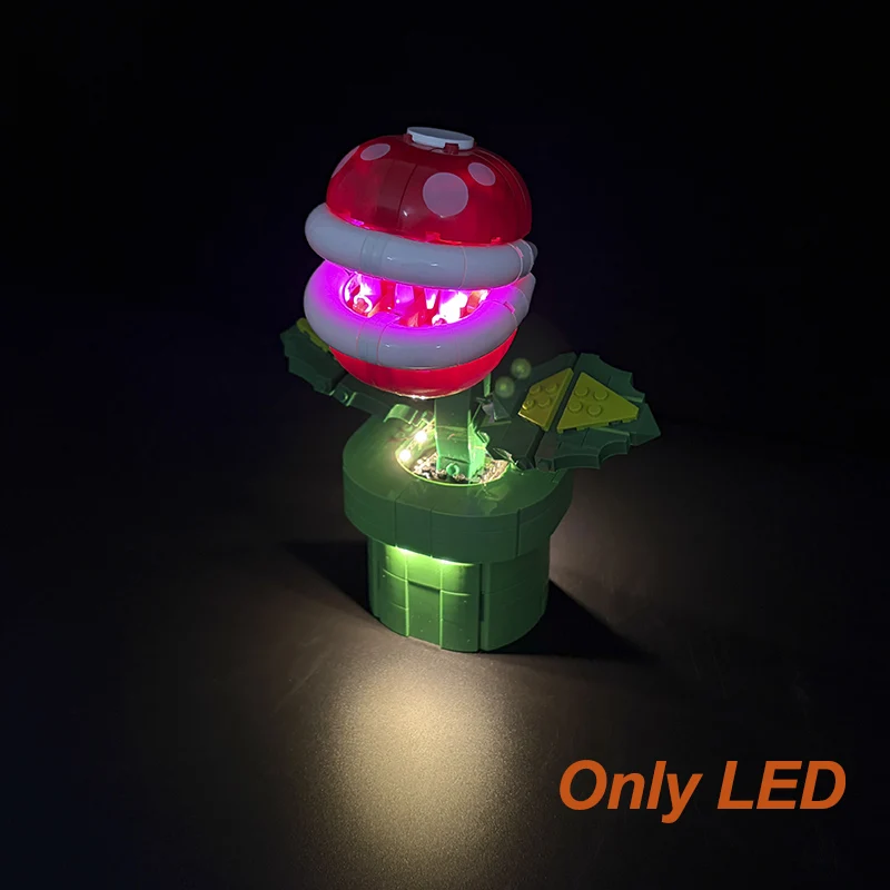 LED Light Kit For 71426 Piranha Plant Building Blocks Decorative Lamp Remote Control Not Include Model