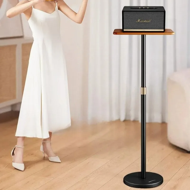 Adjustable Height Speaker Stand - Solid Wood Audio Rack with Heavy-Duty Base for Home Theater Studio & DJ Equipment