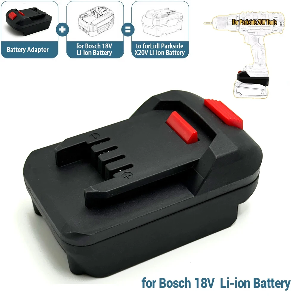Batterieadapter-Konverter für Bosch 18V Li-Ionen-Akku zur Verwendung mit Parkside X20V Elektrowerkzeug Zubehör (Akku nicht enthalten) – Detail 9