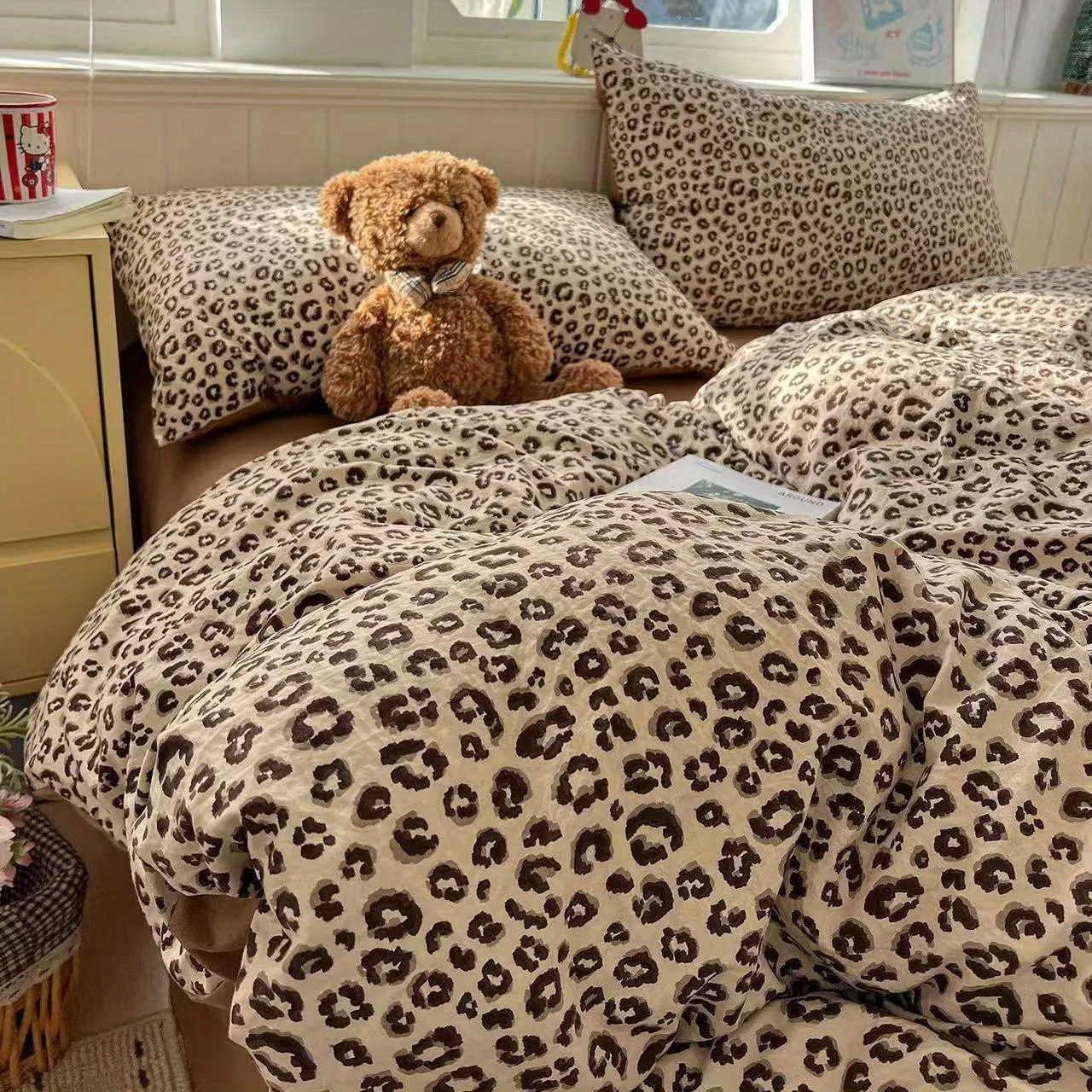 Green Floral Bedding Set Ins Fashion Twin Full Queen Size Duvet Cover No Filler Flat Sheet Pillowcase Girl Home Totel Bed Linens