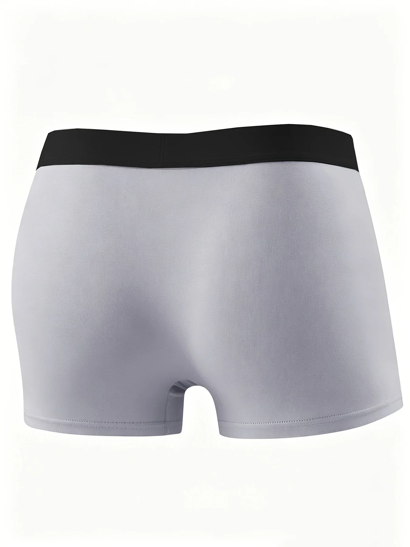 4PCS men's underwear pure color simple light gray sports stretch comfortable breathable men's boxers