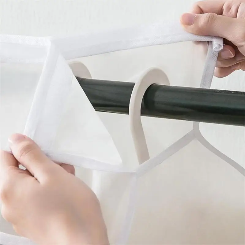 1pc Clothes Dust Cover Wardrobe Hanging Window Dust Cover Clothing Cover Cloth Household Clothing Cover Hanging Clothes Bag