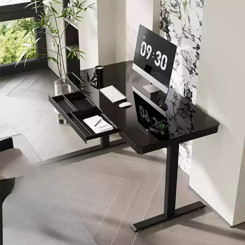 LTT Smart Electric Lifting Table Household Tempered Glass Desk Learning Lifting Table