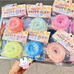 Large colored donuts, cat paw pinch music simulation food, tofu decompression prop, pressure relief and release TPR pinch music