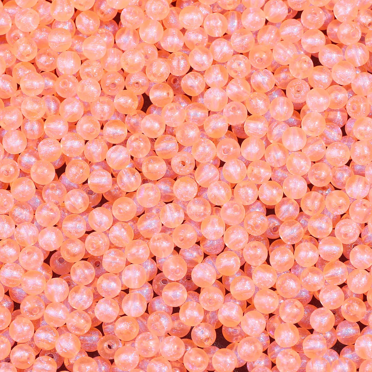 8 mm Acryl-Perlen mit feinem Glitzer, Zwiebelpulver, gerades Loch, runde Perlen, mehrfarbig, handgefertigt, DIY, geeignet für die Schmuckherstellung, Perlen