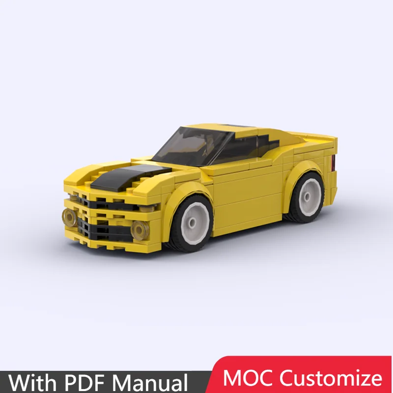 

153 PCS MOC Customize Classic Yellow Racing Car Modular Building Blocks Model Educational DIY Assembly Toy For Boy Birthday Gift