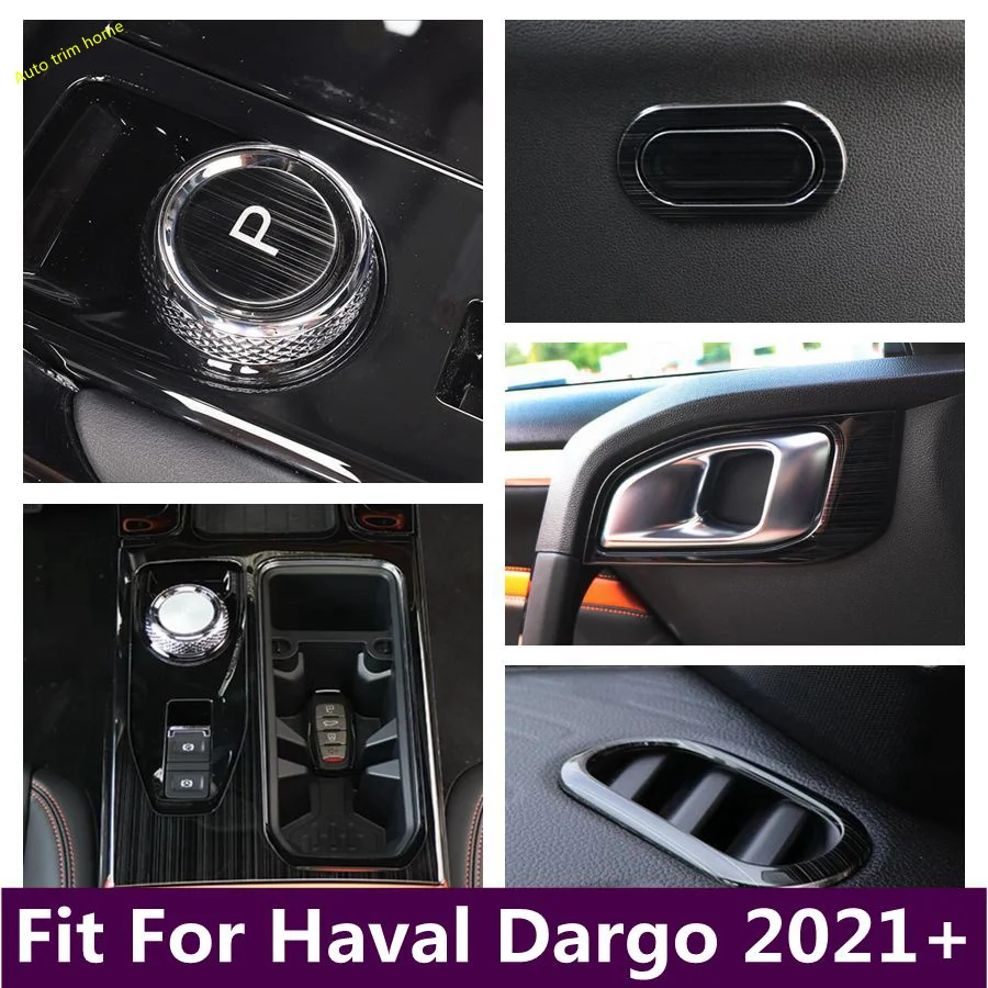 

Gear Shift Panel Air Vent AC Outlet Decoration Inner Door Handle Bowl P-gear Glove Sequins Cover Trim For Haval Dargo 2021 2022