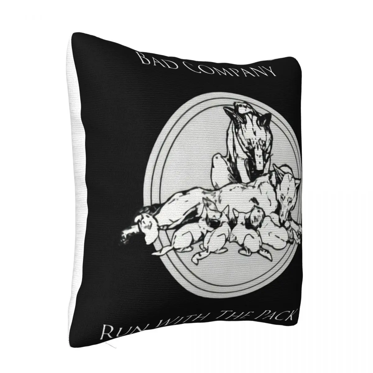 New Bad Company Run With The Pack Black S S 2Xl Sale 2021 Latest Newest Cartoon Character Hot Pillow Case