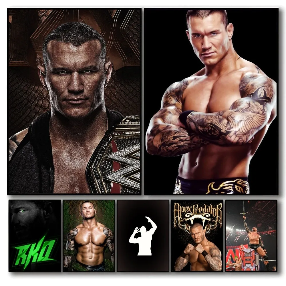 R-Randy O-Orton Self-adhesive Art Waterproof Paper Sticker Coffee House Bar Room Wall Decor