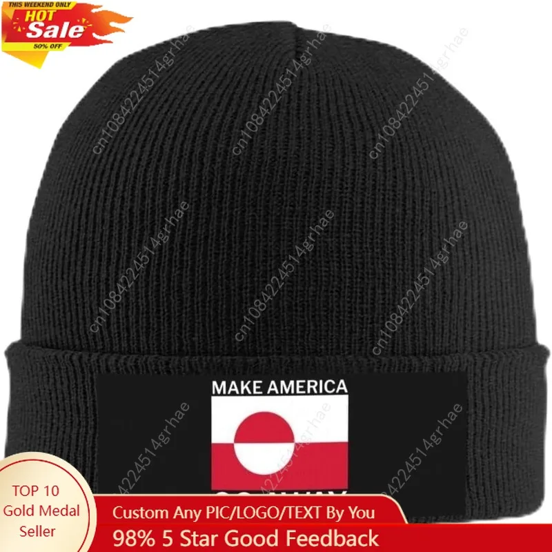 

Greenland Not for Sale - Make America Go Away Beanie Knit Hat Men Women
