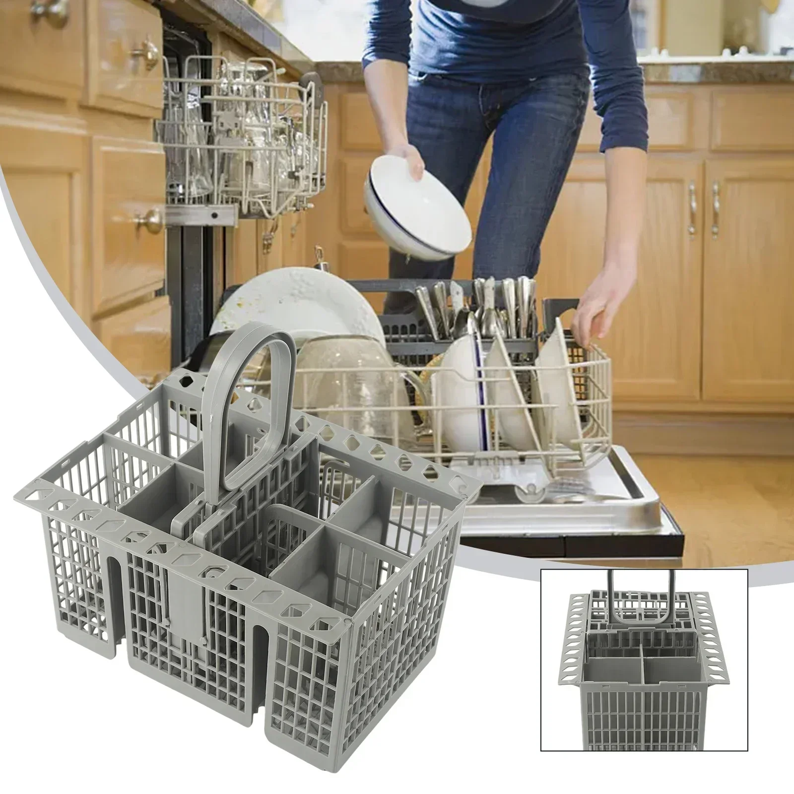 Cestino portaposate universale per Bosch per lavastoviglie Siemens Bauknecht Cestino portaposate Organizzatore di stoccaggio da cucina Accessori per