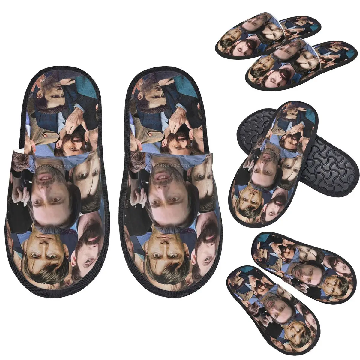 

Тапочки с фотоколлажем Дэвида Теннанта на заказ, теплые мягкие женские домашние тапочки из пены с эффектом памяти, удобная обувь для спальни