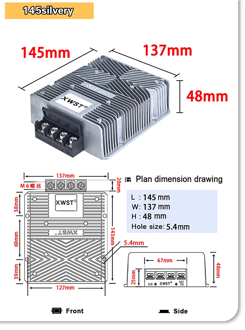 XWST DC DC Konstantstrom-Batterieladegerät 9-35 V 12 V 24 V bis 12,6 V 14,5 V 5 A 8 A 12 A 15 A 22 A Lithium-Blei-Säure mit Wasserdicht – Detail 22