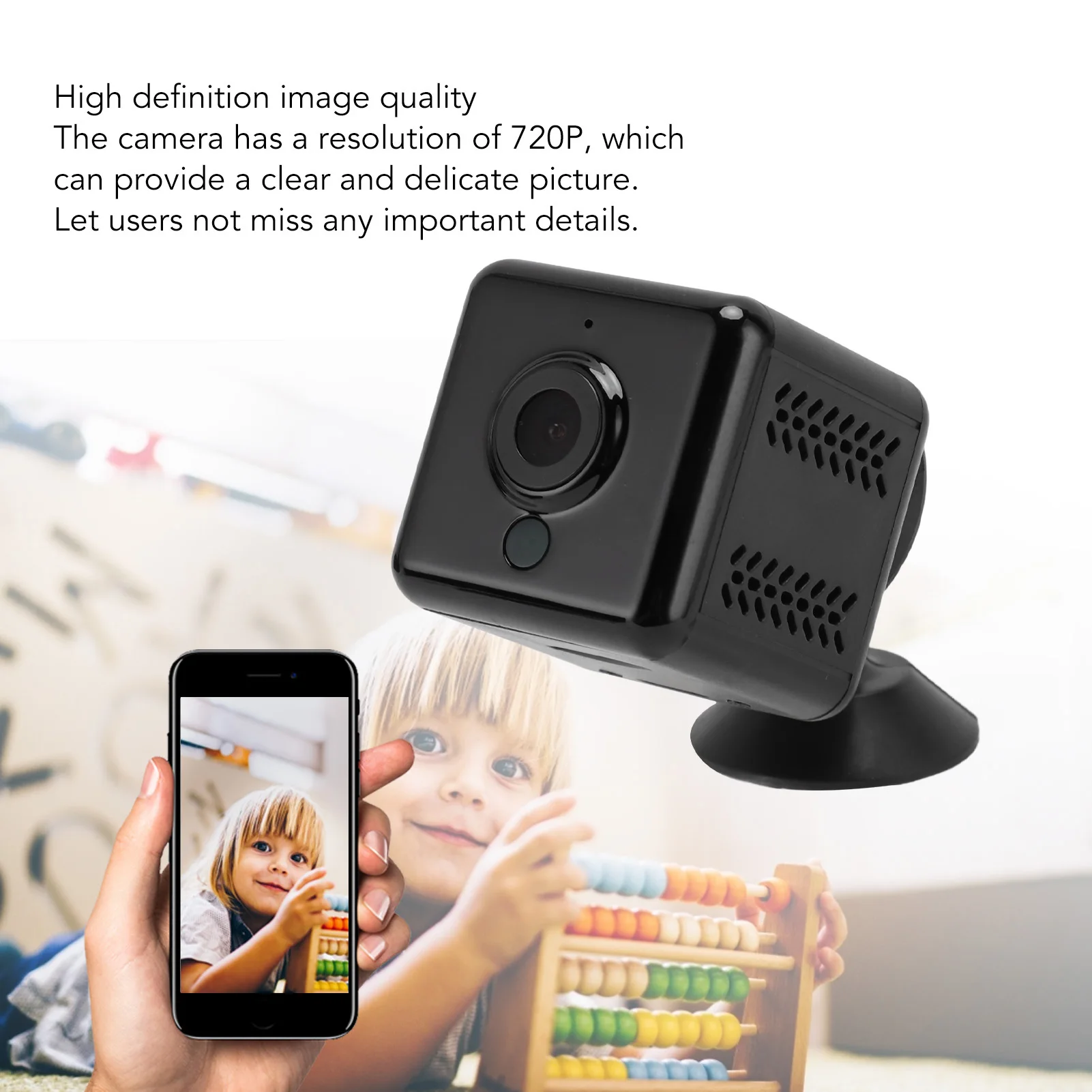 Mini Wireless WiFi Camera Strong Magnetic 720P HD Infrared Night Vision 900mAh Supports 128GB Memory Card Mini Security Camera