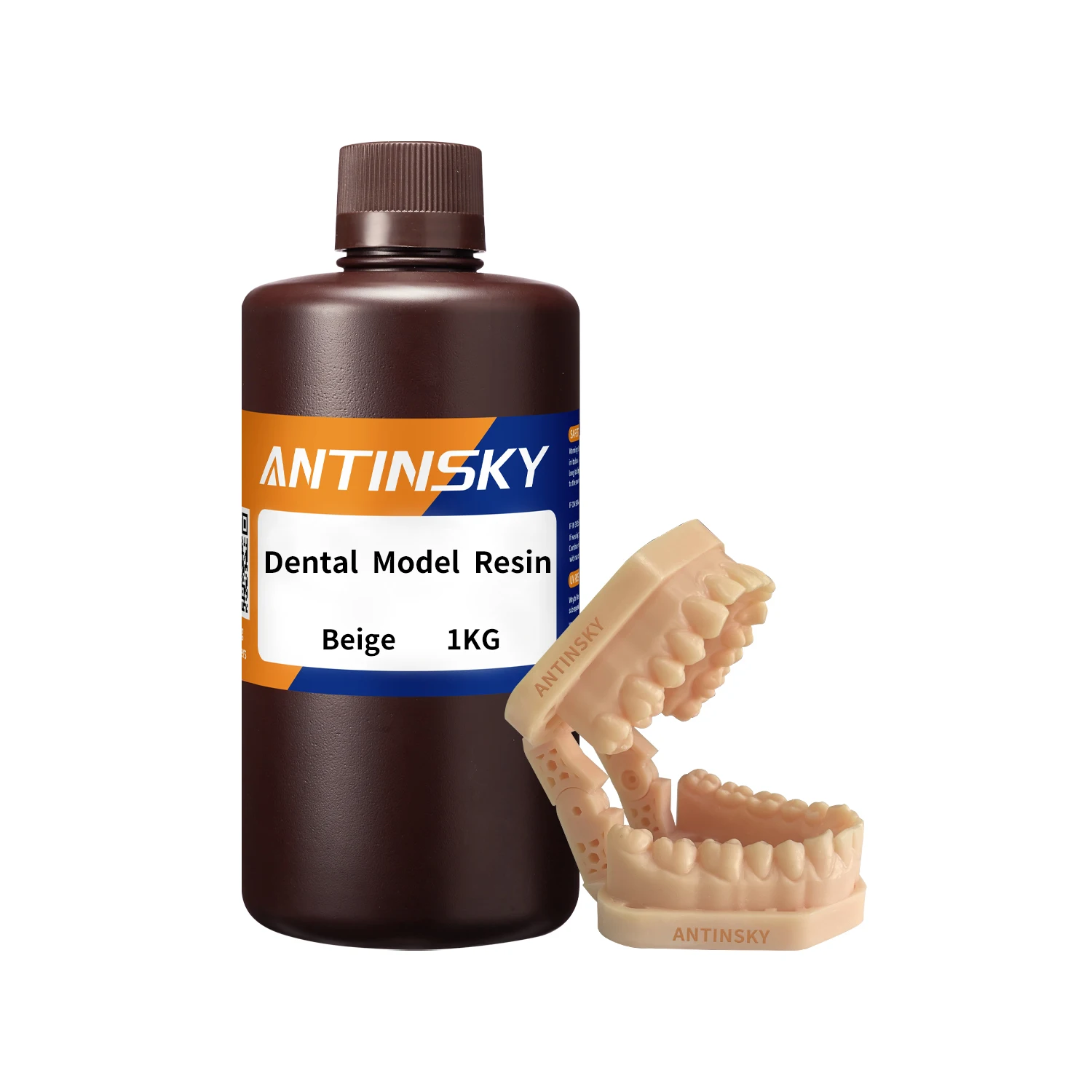 Antinsky Dental Model Resin for Anycubic Elegoo Creality DLP 3D Printer 405nm High Precision Teeth 1kg Low Shrinkage Quick Curin