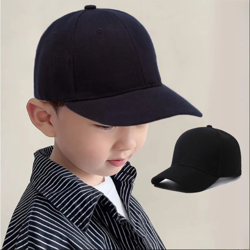 

Blank Unisex Adjustable Hat Solid Color Kids Baseball Cap Boy Girl Solid Color Cotton Adjustable Hats Snapback Hip-Hop Sun Hat