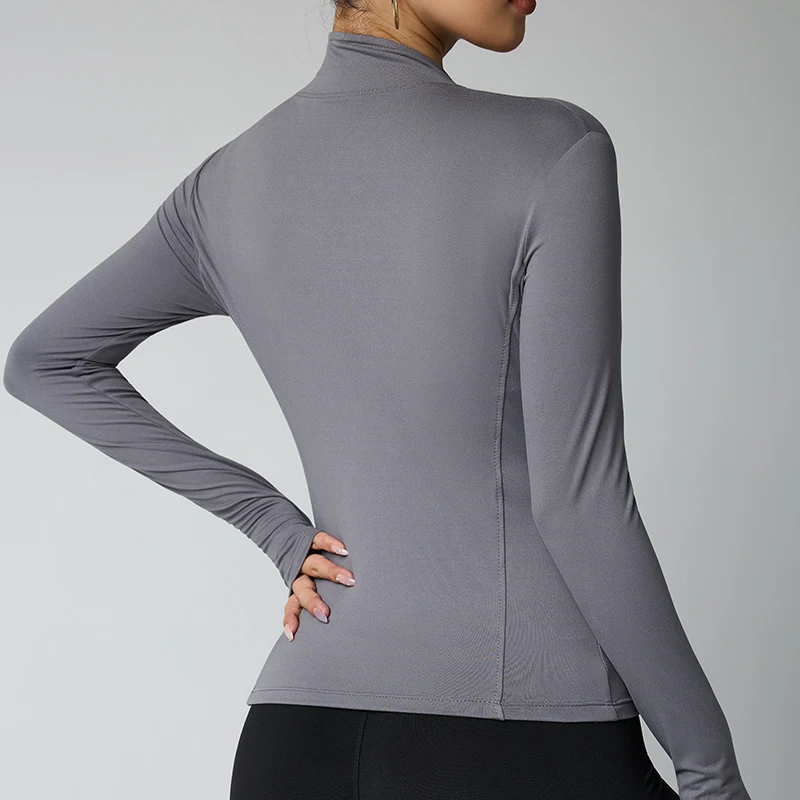 Women Slim Sun Protection Jacket Long Sleeve Yoga Coat Skinny Fitness Running Sportswear Thin Summer Outerwear