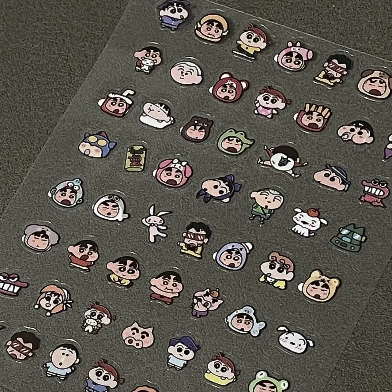 Crayon Shin-chan Cute Cartoon Stickers Kawaii Periphery Toy Adorkable Trunk Notebook Hand Account Decorate Lovely Nail Patches