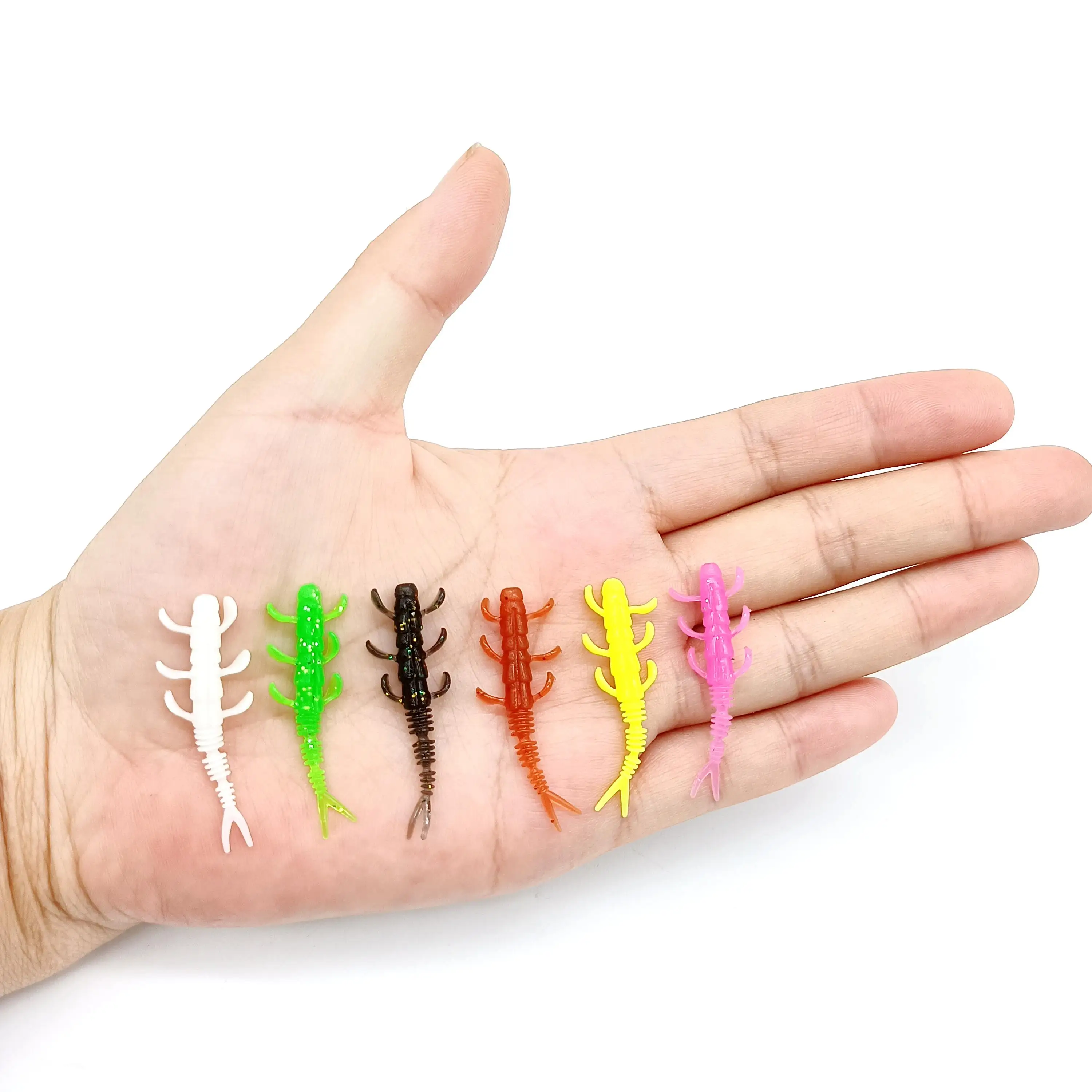 DUODUOYU 10PCS TPE Schwimmende Mini Wurm Weiche Angeln Lockt 0,35g/40mm Jig Wobbler Silikon Künstliche Köder bass Fishing Tackle – Detail 5
