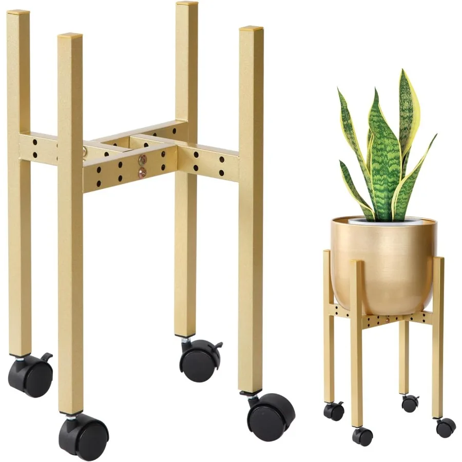 

Metal flower pots flower racks plant storage containers with wheels that can be moved suitable for gardening home gardens terra