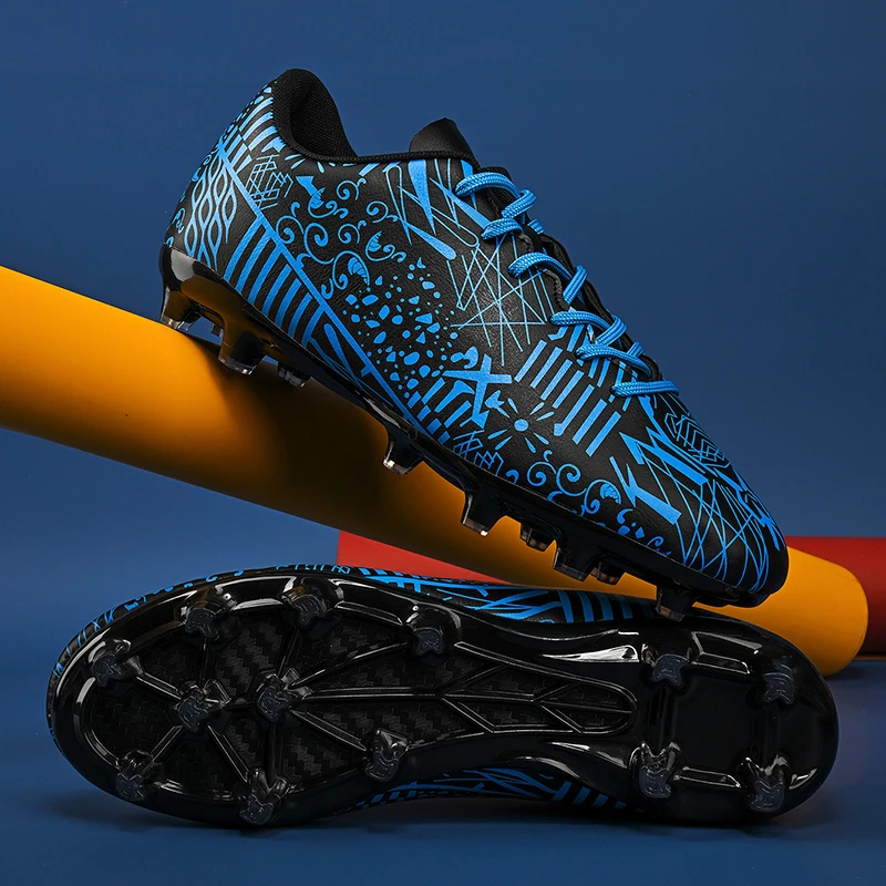 Sapatos de futebol masculinos ao ar livre tf/fg treinamento tênis de futebol antiderrapante juventude turf futebol chuteira campo