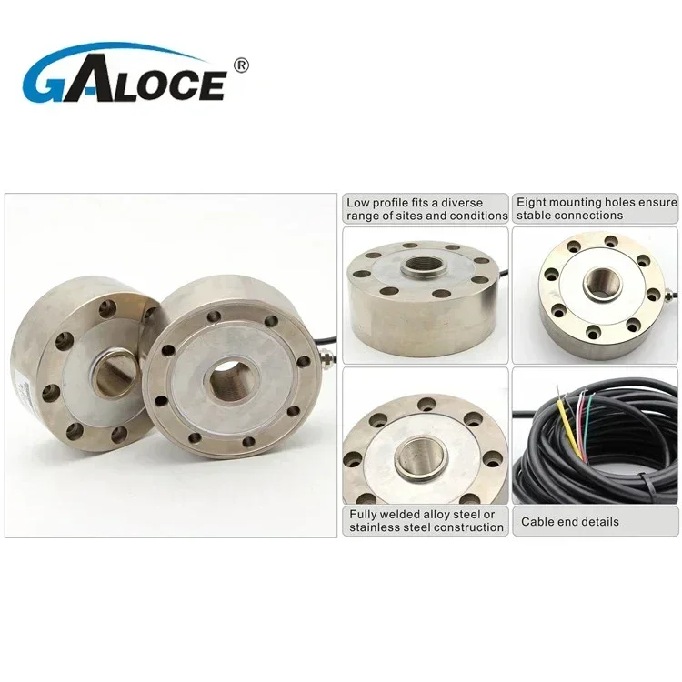 GSS406 GALOCE Alloy Steel Compression round load cell 5 Ton 50 Ton