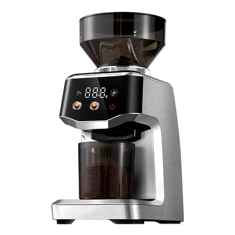 220V Touchscreen Electric Coffee Grinder with 35 Grind Settings, Customizable Dose, and Stainless Steel Burrs