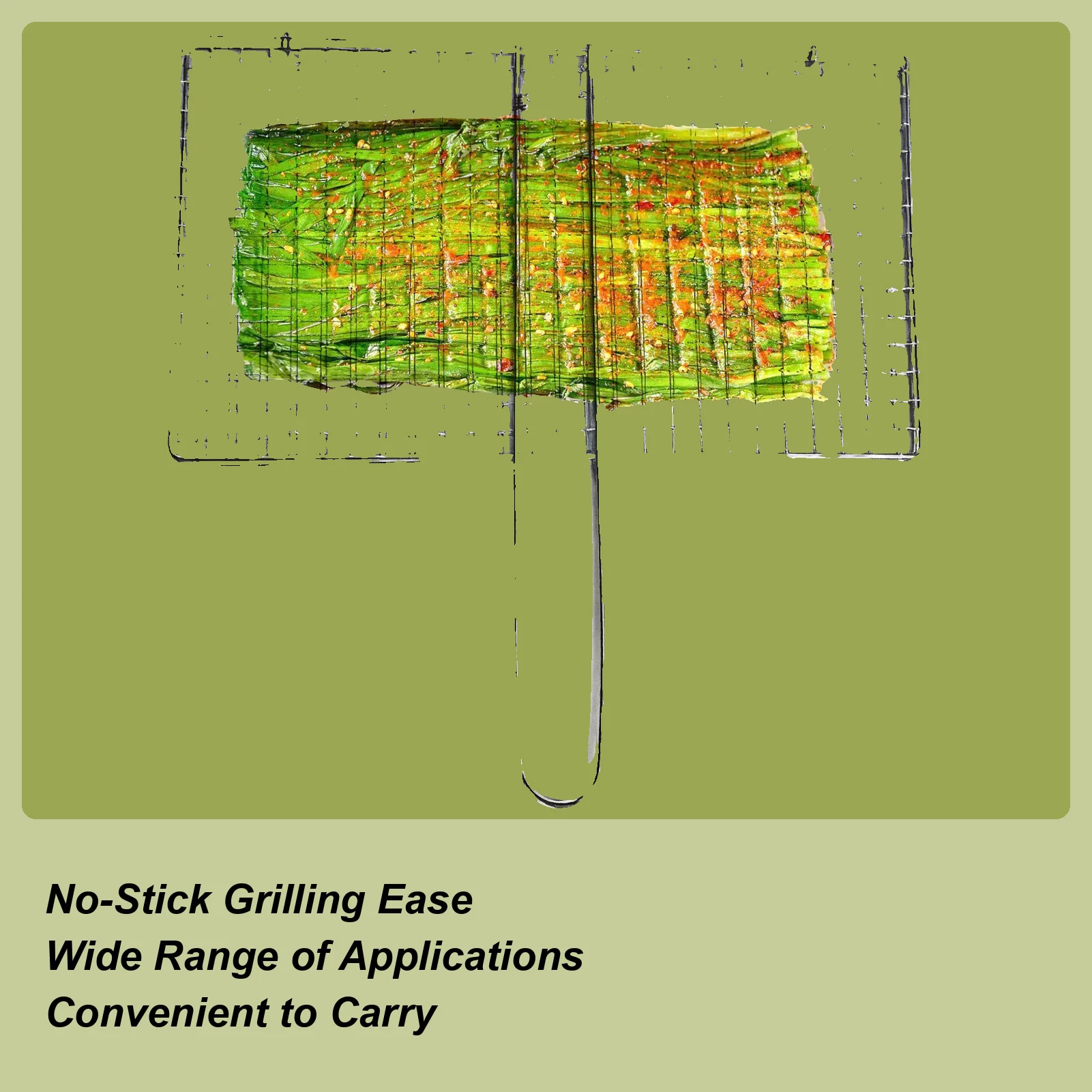 

Fish Grill Basket Stainless Steel Vegetables Grilling Net Grill Meat Clamp For BBQ Outdoor Kitchen Fish Chicken Steak Shrimp