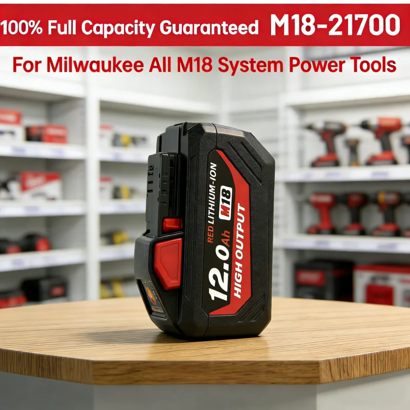 

For Milwaukee battery，M18B5 5AH，6AH 8AH 12AH，M12-18FC Charger，For Milwaukee M18 18V 4811-1850 1815 Tool Lithium Battery