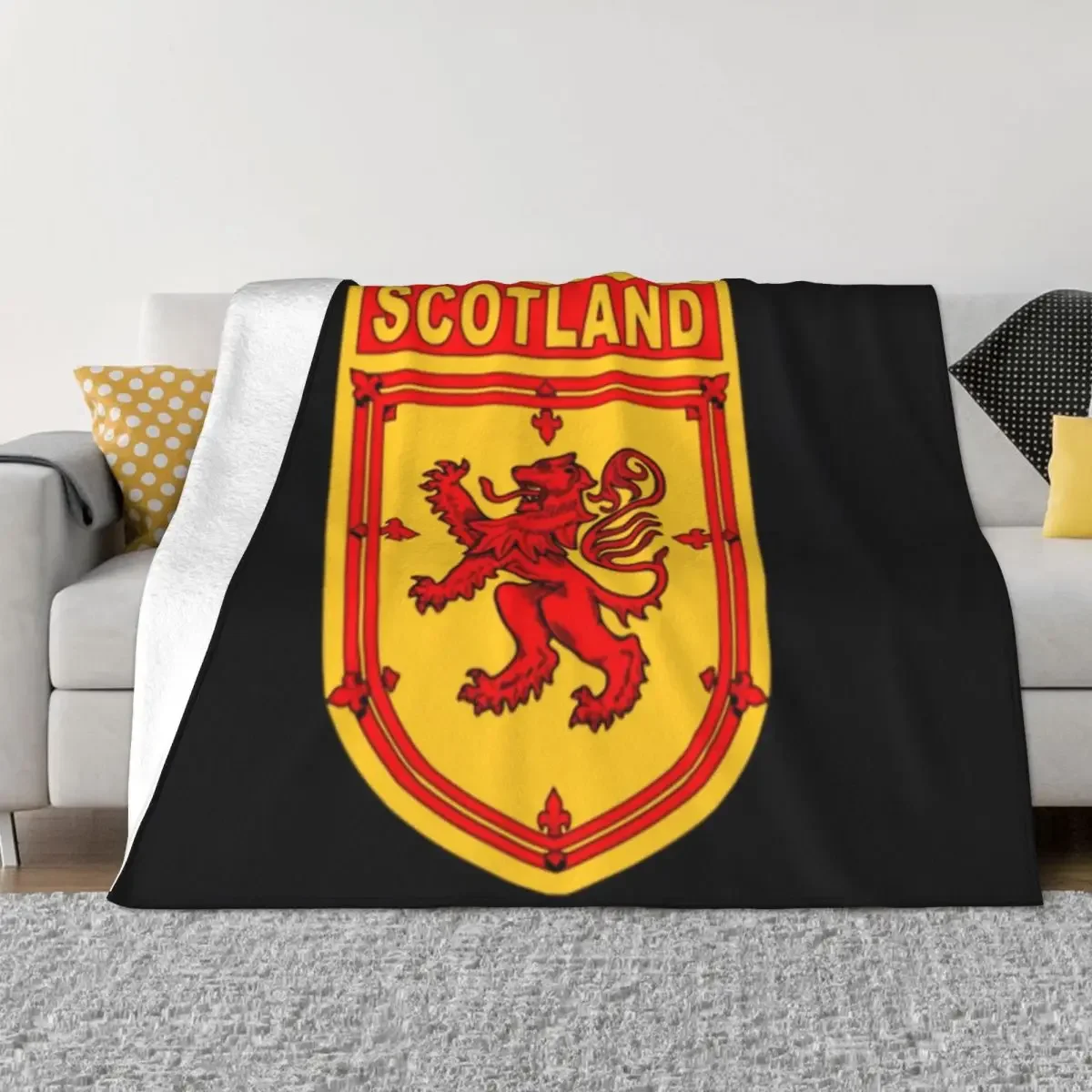 

SCOTLAND SHIELD \t \t Throw Blanket Decorative Beds Blankets For Bed Furrys Plaid Blankets