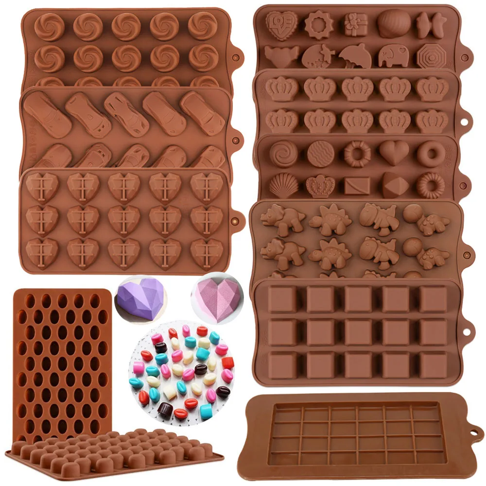 29 style Silicone Chocolate Mold 3D Baking Mold Fun Baking Tools For Jelly Candy Numbers Fruit Cake Kitchen Gadgets DIY Homemade