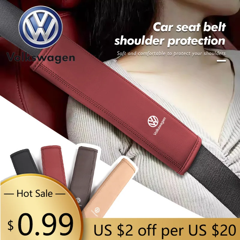 

For VOLKSWAGEN VW For Volkswagen VW Adjustable Lengthen Car Seat Belt Cover Shoulder Padding Pad Scirocco Jetta Beetle Golf 4 5