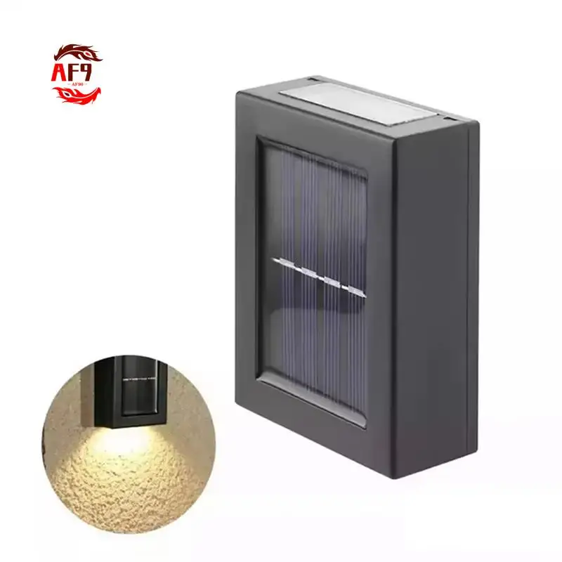 

AF90-4Pcs Solar LED Light Outdoor Waterproof Up And Down Luminous Lighting Wall Spot Lamp Stairs Fence Garden Decoration