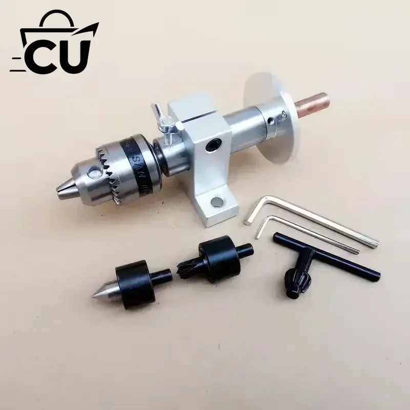 1 Set Multifunction Drilling Tailstock Live Center Silver Metal With Claw For Mini Lathe Machine Revolving Centre DIY Accessorie
