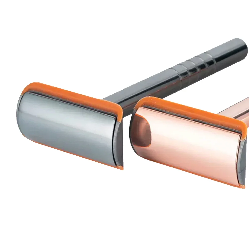 화이트일 03T 새로운 디자인 혁신 안전 면도기 이중날 알루미늄 합금 면도기 윤활 스트립 포함 남녀공용