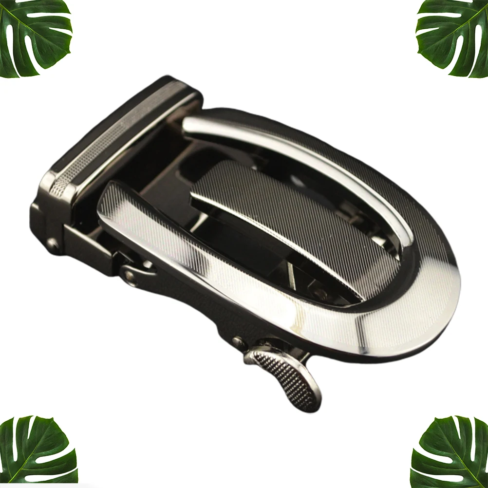 مشبك حزام أوتوماتيكي للرجال مصنوع من خليط معدني أسود للأعمال سهل التكيف مع حزام ملابس رسمية #5