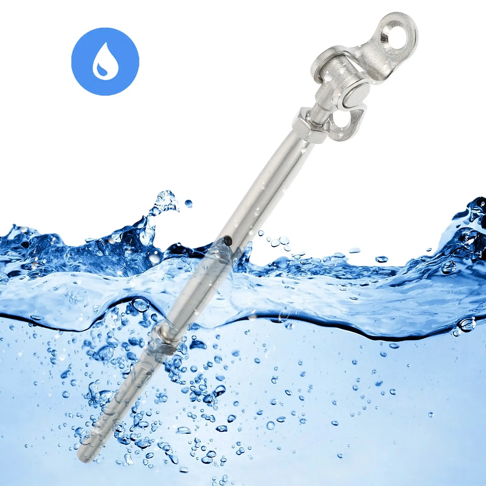 

1Set Cable Railing Kit Stainless Steel Toggle Turnbuckle Heavy Duty Adjustable Hardware for Deck Stair Balcony Wood Post