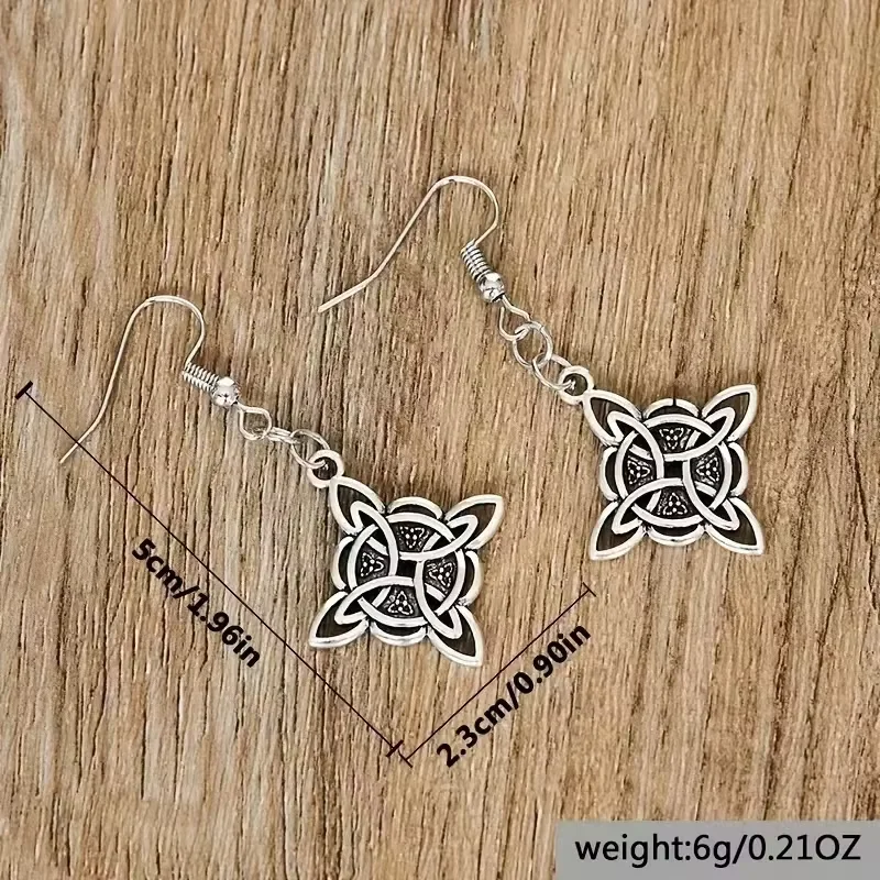Vintage Witch Knot Earrings Magic Knot Pagan Wicca Symbol Earring For Women Celtic Knot Jewelry Gifts image 3